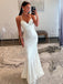 New Arrival Spaghetti Straps V-neck Sequins Mermaid Prom Dresses with Applique, OL399