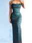 New Hot Mermaid Lace Spaghetti Straps Mermaid Jade Long Evening Prom Dress, OL444
