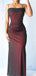 Simple MermaidSpaghetti Straps Black Red Long Formal Prom Dress Online, OL448