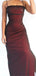 Elegant Mermaid Spaghetti Straps Black Red Applique Evening Prom Dress with Side Slit, OL455