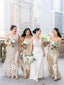Mismatched Elegant Spaghetti Straps Off Shoulder Halter A-line Sleeveless Bridesmaid Dresses Online, BG146