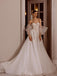 Elegant Off Shoulder Sweetheart A-line Applique Tulle White Wedding Dresses,WD806