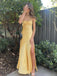 New Arrival Sweetheart Mermaid Yellow  Evening Prom Dresses with Side Slit, OL402
