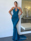Sleeveless Halter Mermaid Prom Gown,ZX264