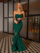 Gorgeous Sweetheart Mermaid Dark-Green Long Prom Dresses with Side Slit, OL374