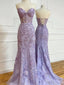 New Arrival Sweetheart Mermaid Applique Lilac Long Evening Prom Dress, OL405