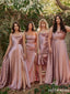 Sexy Pink A-line Floor-Length Spaghetti Strap  Bridesmaid Dresses, BG171