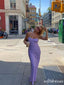 Sexy Mermaid Spaghetti Straps Lilac Backless Evening Prom Dress, OL461