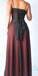 Simple MermaidSpaghetti Straps Black Red Long Formal Prom Dress Online, OL448