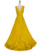 A-line Deep V Neck Sleeveless Long Prom Dresses, Sweet 16 Prom Dresses, 12388