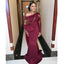 Mismatched Burgundy Mermaid Lace Applique Bridesmaid Dresses Gown Online,WG1136