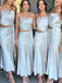Long-length Halter Straps Elegant Unique Sleeveless Two-Pieces Bridesmaid Dresses, BG062