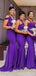 Mismatched Burgundy Mermaid Cheap Long Cheap Bridesmaid Dresses Online, WG934