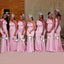 Sexy Pink Mermaid One Shoulder High Slit Long Bridesmaid Dresses Gown Online,WG1112