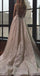 Sexy Backless Deep V Neck Sparkly A-line Long Evening Prom Dresses, 18563