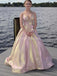 Spaghetti Straps Simple Glitter Evening Prom Dresses, Evening Party Prom Dresses, 12283