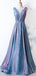 Simple V Neck Sparkly Cheap Long Prom Dresses, Evening Prom Dresses, 12377