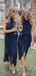 Halter Navy Short Bridesmaid Dresses Online, Cheap Bridesmaids Dresses, WG751