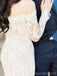 Off Shoulder Long Sleeves Mermaid Cheap Wedding Dresses Online, Cheap Bridal Dresses, WD612