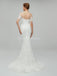 Short Sleeves Lace Mermaid Cheap Wedding Dresses Online, Cheap Bridal Dresses, WD557
