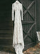Long Mermaid Backless High Neck Long Sleeves Lace Wedding Dresses,WD759