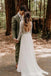 Simple A-line Long Sleeves Backless Handmade Lace Wedding Dresses,WD750