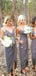 Spaghetti Straps Side Slit Bridesmaid Dresses, Cheap Bridesmaids Dresses, WG731