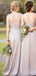 A-line Floor-Length Spaghetti Straps Bridesmaid Dresses, BG019