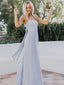 Elegant A-line Spaghetti Straps Long Bridesmaid Dresses, BG102