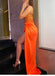 Sparkly A-line Mermaid Side Slit Long Prom Dresses, BG146
