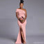Sexy Mermaid Blush Pink One Shoulder High Slit Cheap African Bridesmaid Dresses Gowns Online,WG966