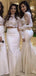 Two Piece Lace Applique Long Sleeves Bridesmaid Dresses Online, WG805