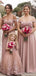 A-line Off The Shoulder Applique  Long Bridesmaid Dresses Online, WG824