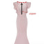Simple Sheath Ruffle Cap Sleeves Cheap Long Bridesmaid Dresses Online, WG836