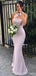 Elegant Mermaid One Shoulder Sleeveless Long Bridesmaid Dresses Online, WG903