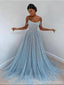 Sparkly A-line Blue Off Shoulder Cheap Prom Dresses Online,Dance Dresses,12580