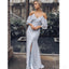 Light Gray Off Shoulder Bridesmaid Dresses, Cheap Bridesmaids Dresses, WG750