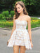 Cheap Cute Cheap Custom Strapless Lace Homecoming Dresses, CM438