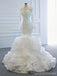 Long Off Shoulder Lace Mermaid Wedding Dresses, Cheap Wedding Gown, WD719