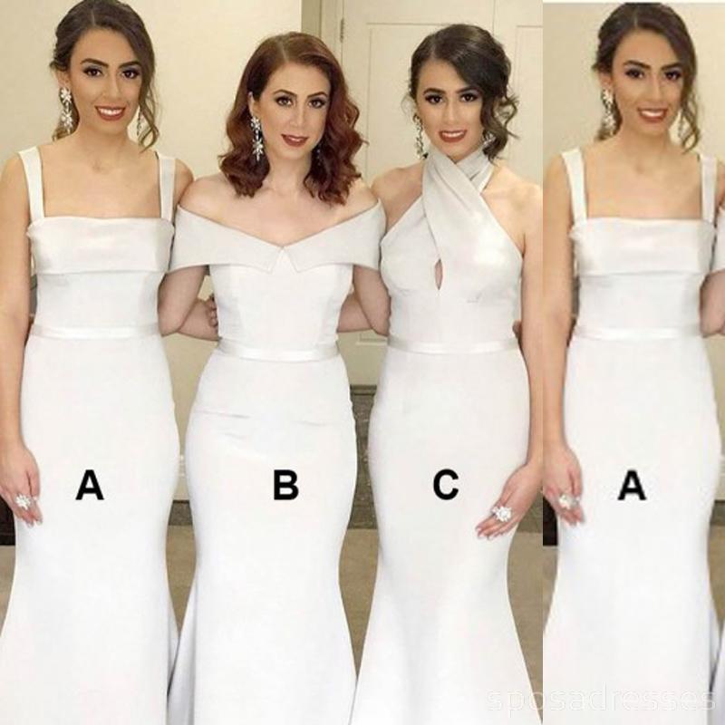Mismatched Mermaid Ivory Cheap Long Bridesmaid Dresses Online, WG338