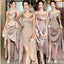 Mismatched Champagne Sexy Mermaid Sleeveless Long Bridesmaid Dresses Gown Online,WG1088