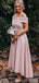 Pink Off Shoulder A-line Sleeveless Long Bridesmaid Dresses Gown Online, WG1041