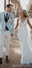Simple Mermaid Sleeveless V-neck Handmade Lace Wedding Dresses,WD757
